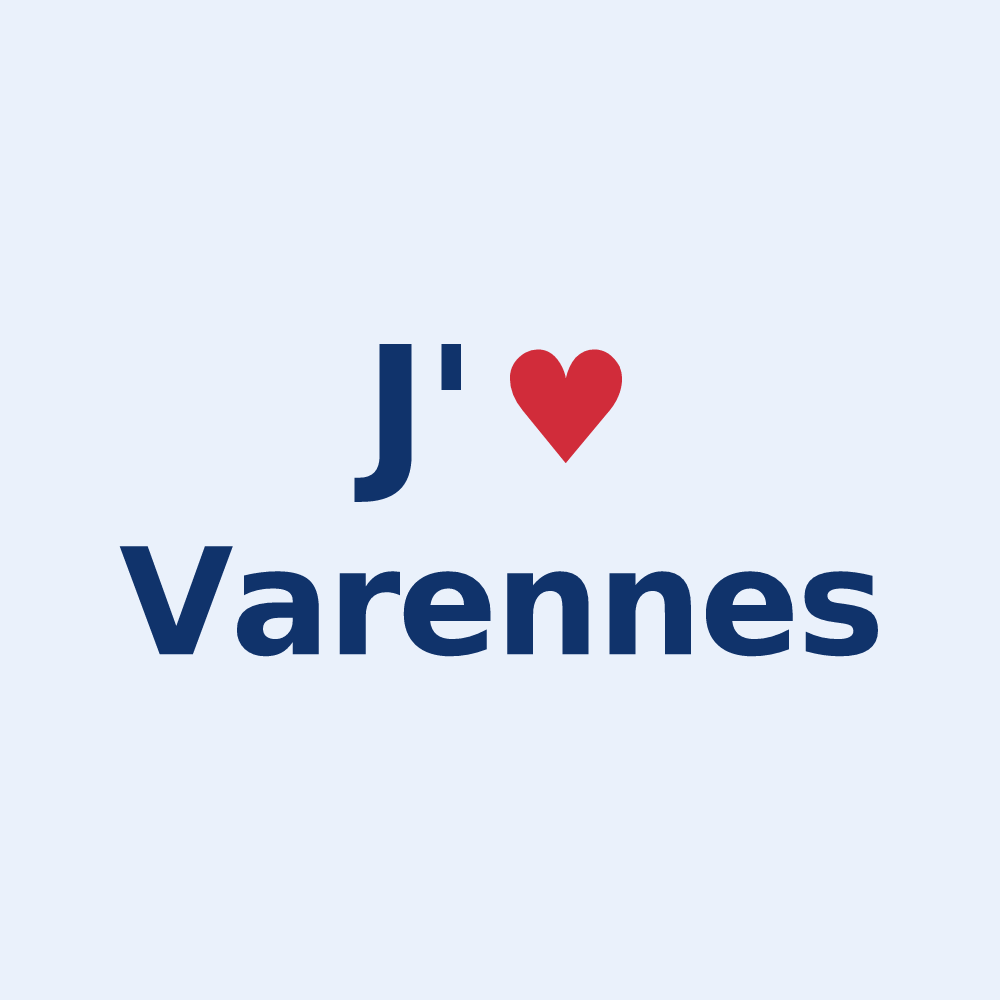 Sticker personnalisé Varennes — design J'aime Varennes