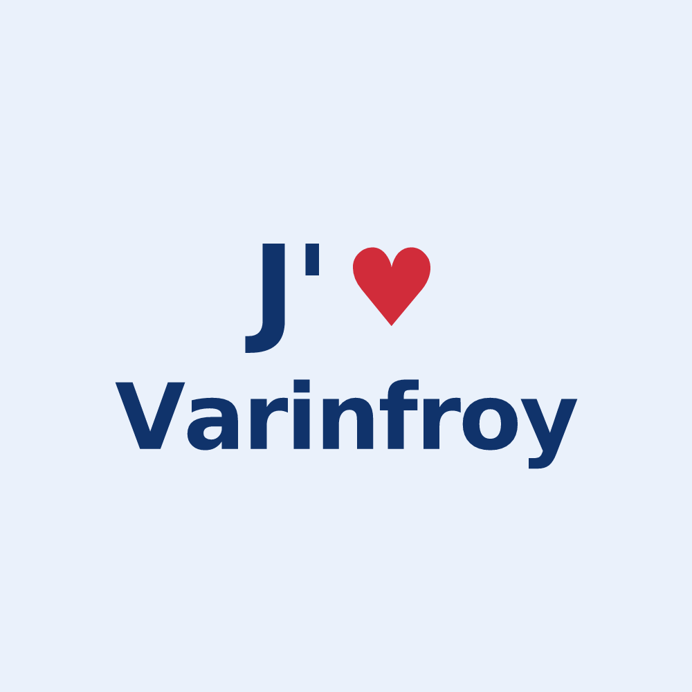 Sticker personnalisé Varinfroy — design J'aime Varinfroy