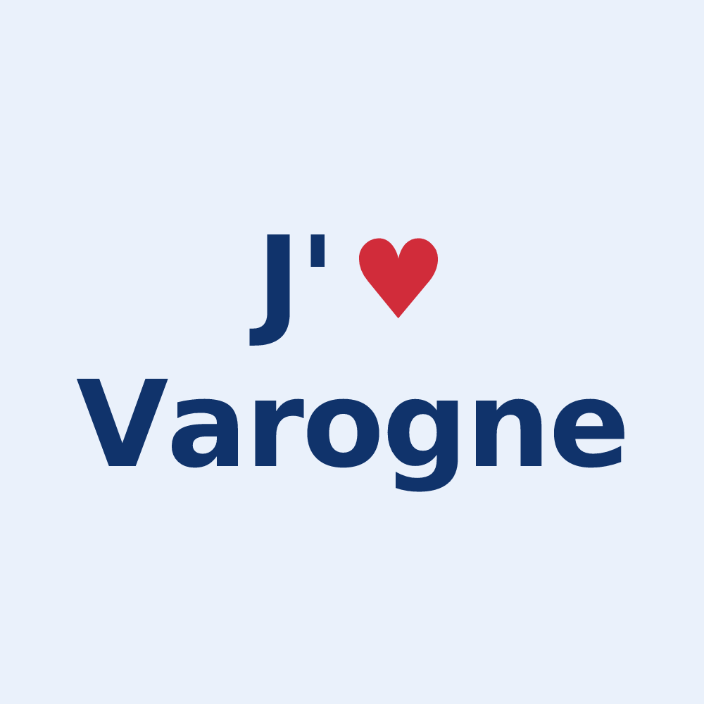 Sticker personnalisé Varogne — design J'aime Varogne