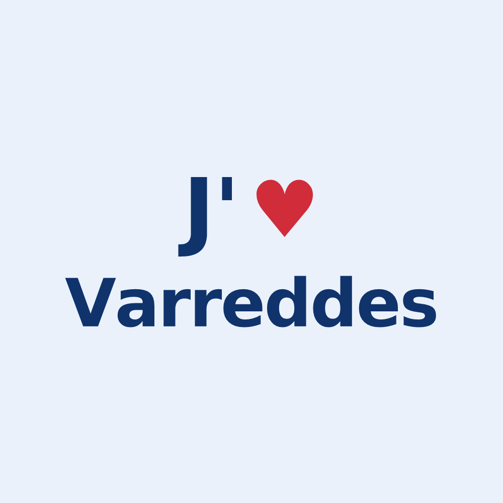Sticker personnalisé Varreddes — design J'aime Varreddes