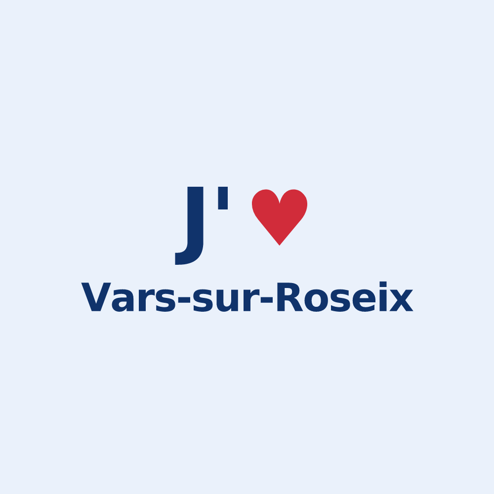 Sticker personnalisé Vars-sur-Roseix — design J'aime Vars-sur-Roseix