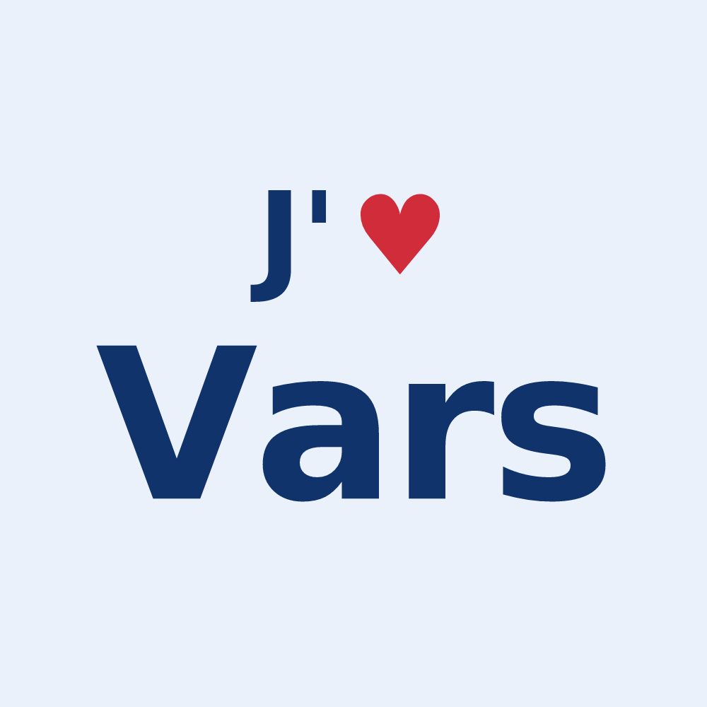 Sticker personnalisé Vars — design J'aime Vars