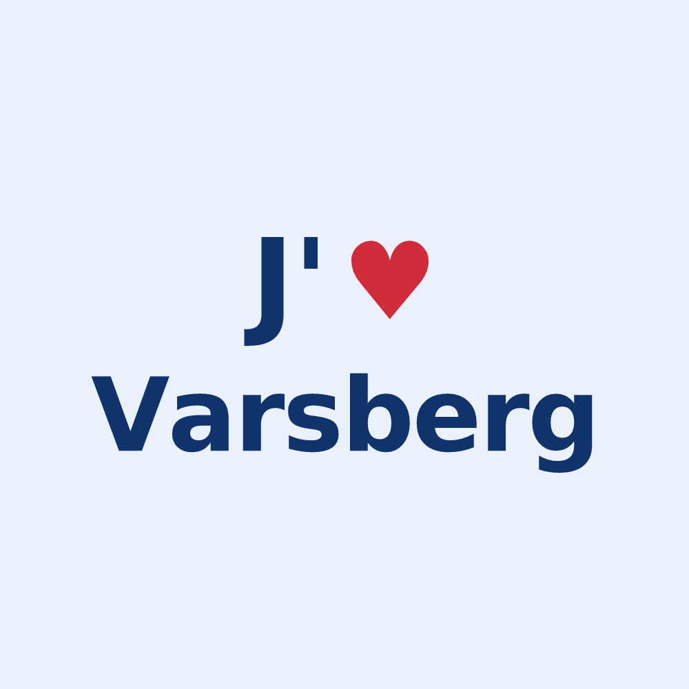 Sticker personnalisé Varsberg — design J'aime Varsberg