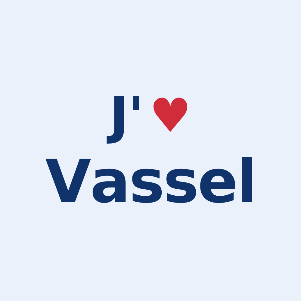 Sticker personnalisé Vassel — design J'aime Vassel