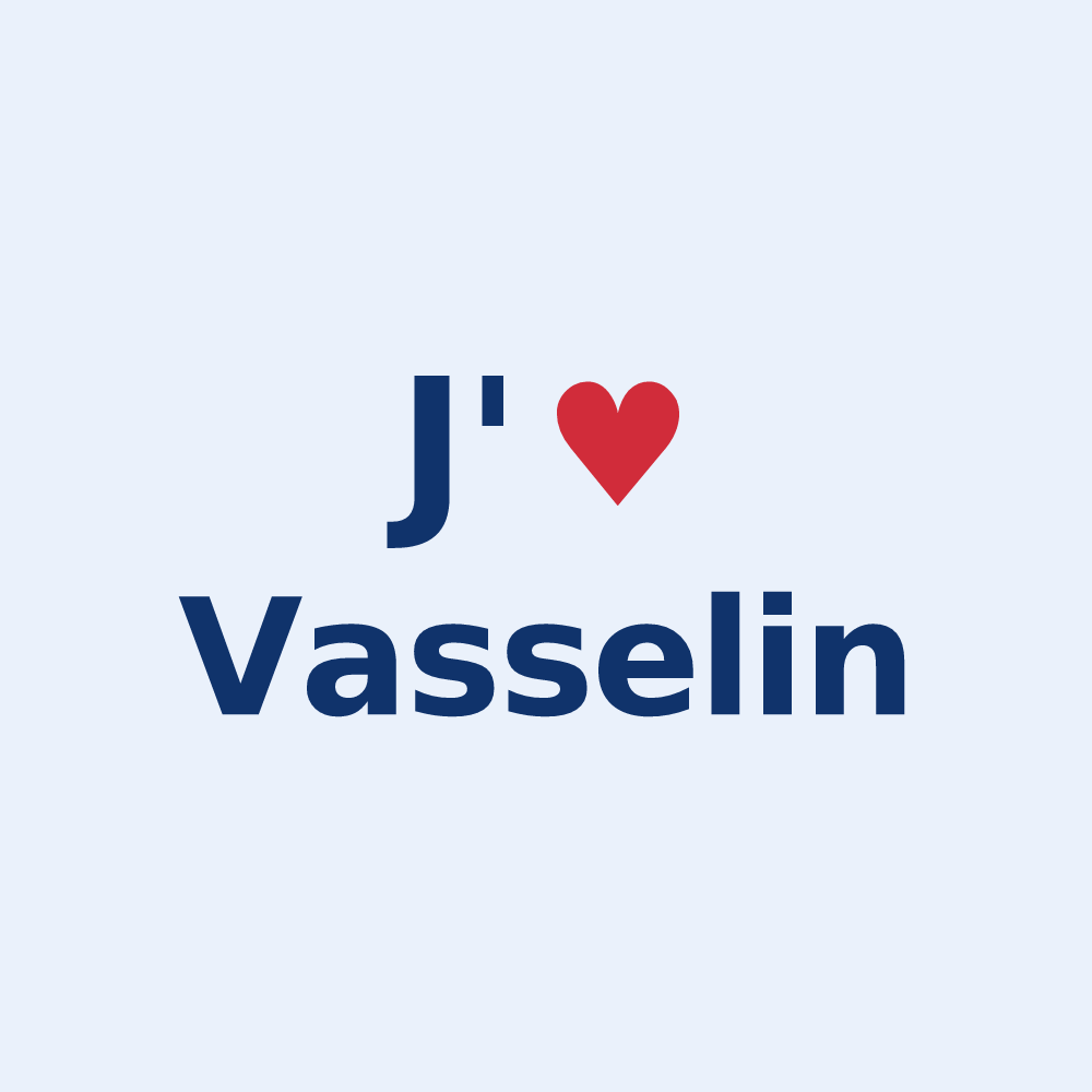 Sticker personnalisé Vasselin — design J'aime Vasselin