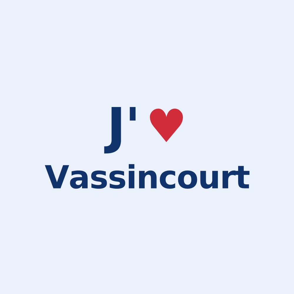 Sticker personnalisé Vassincourt — design J'aime Vassincourt