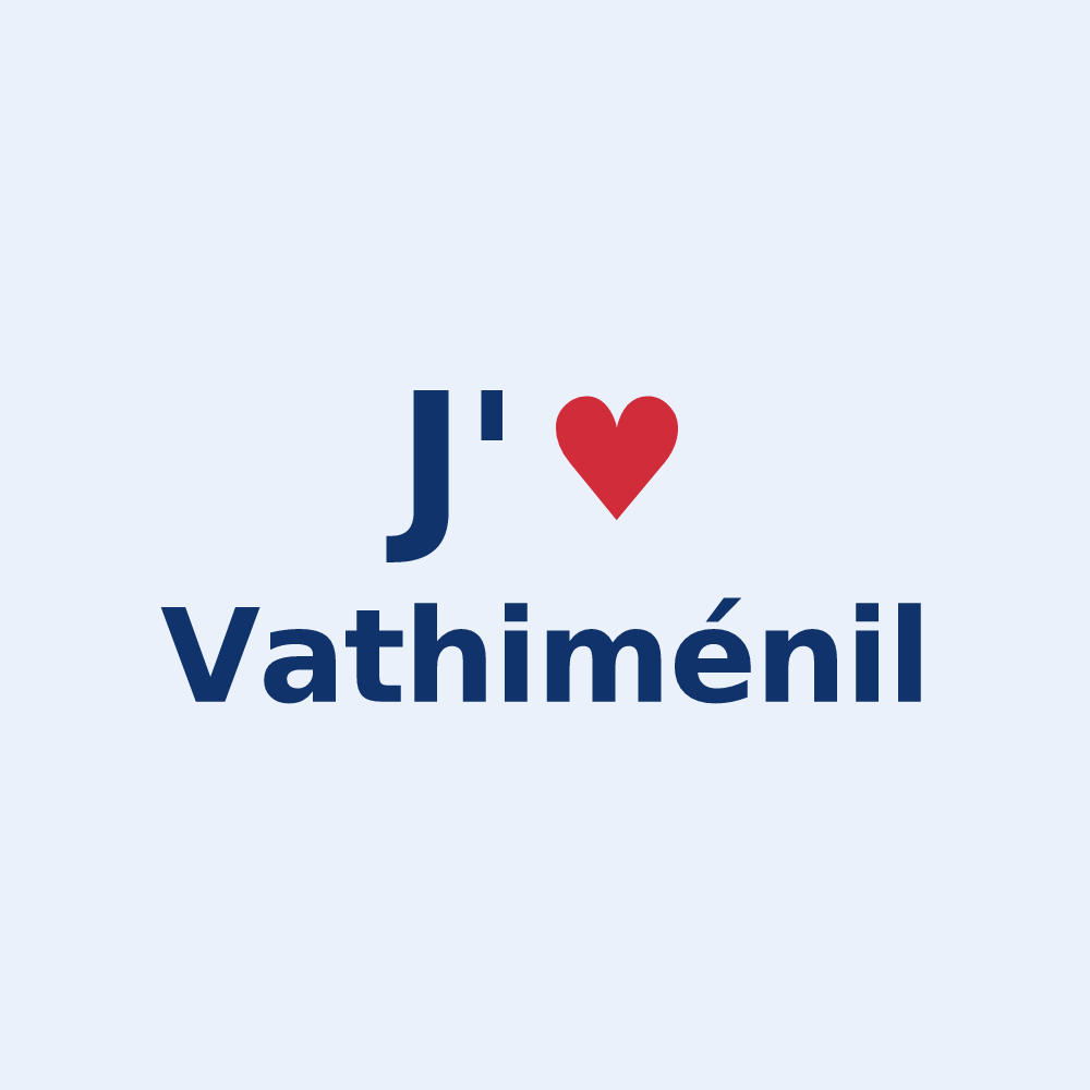 Sticker personnalisé Vathiménil — design « J'aime Vathiménil » imprimé sur le sticker