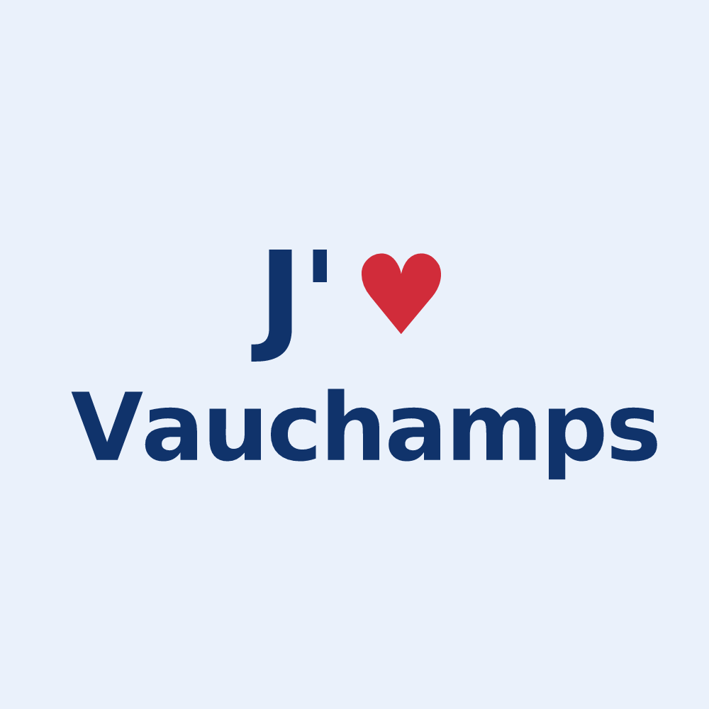 Sticker personnalisé Vauchamps — design J'aime Vauchamps