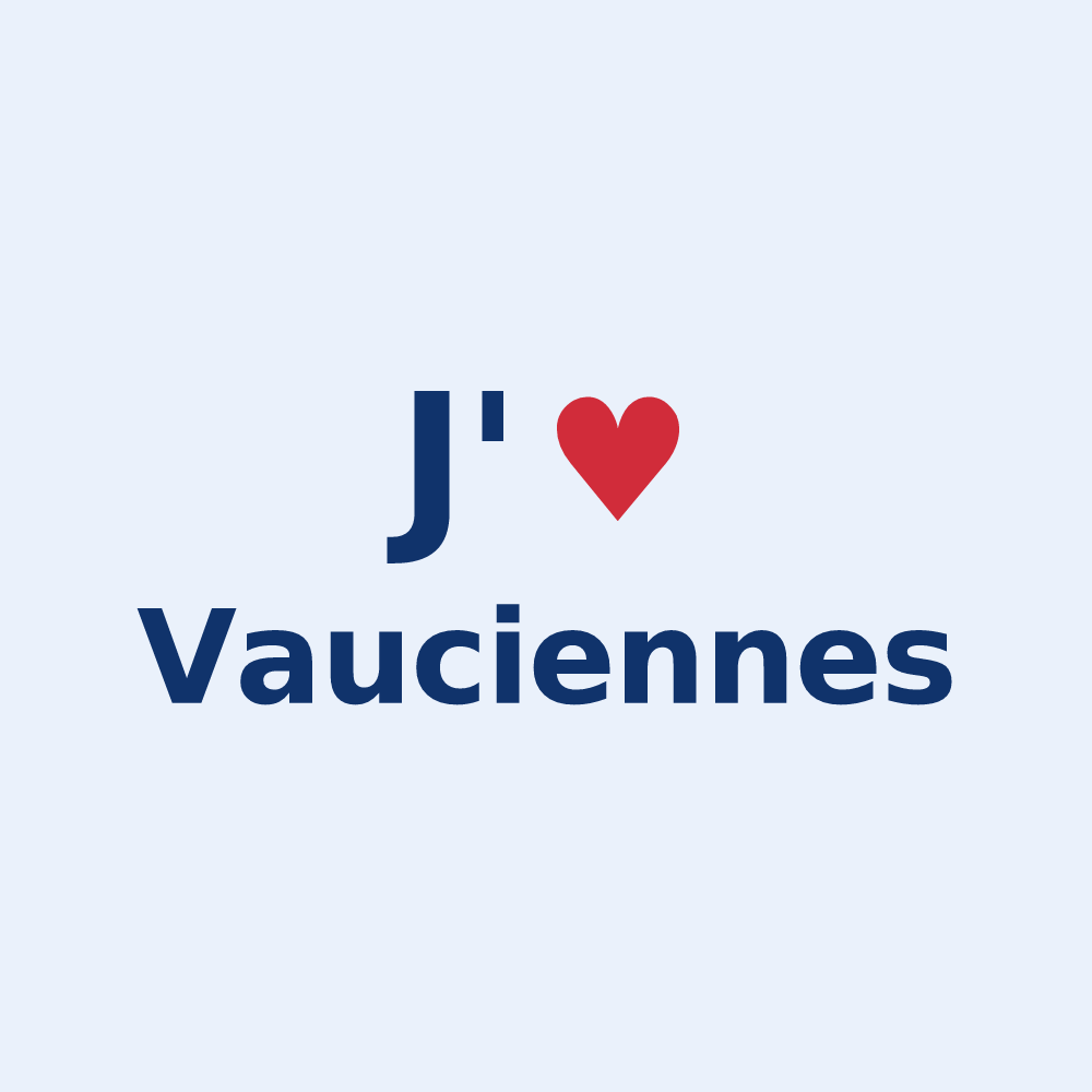 Sticker personnalisé Vauciennes — design J'aime Vauciennes