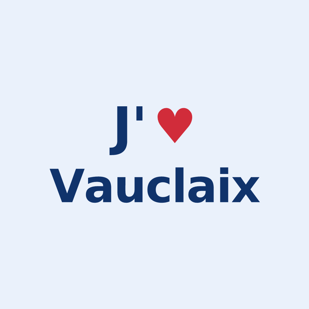 Sticker personnalisé Vauclaix — design J'aime Vauclaix