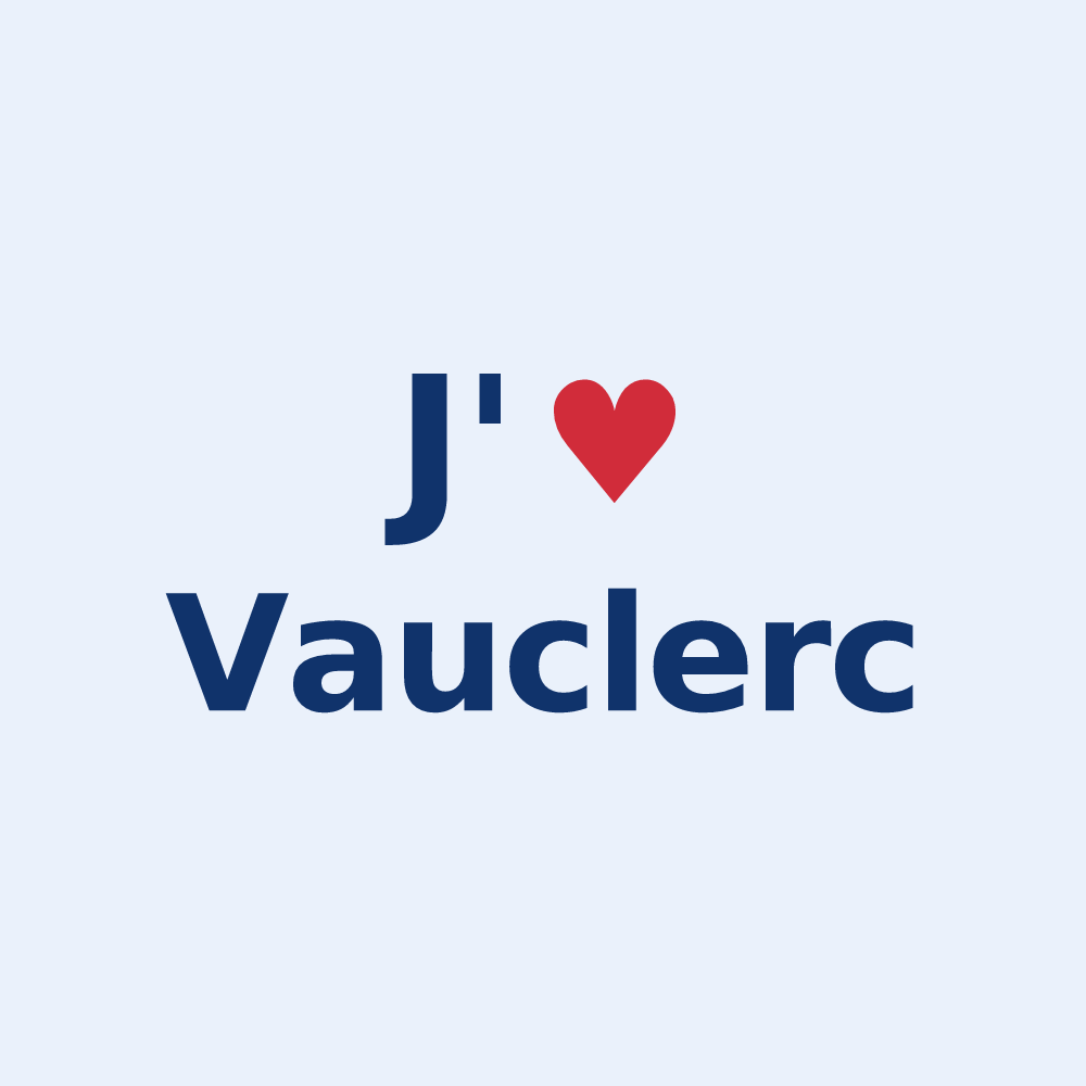 Sticker personnalisé Vauclerc — design J'aime Vauclerc