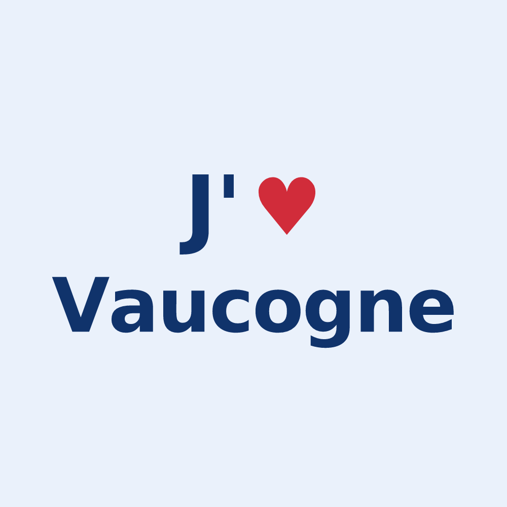 Sticker personnalisé Vaucogne — design J'aime Vaucogne