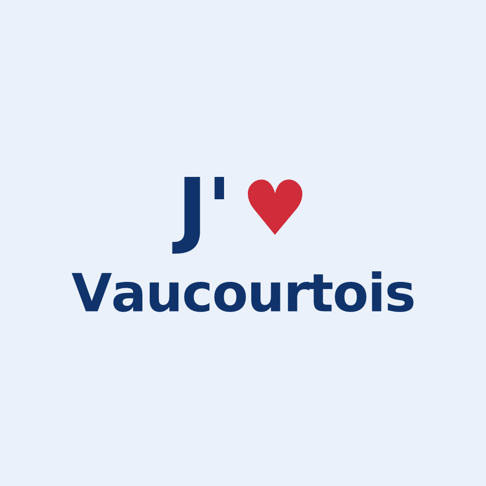 Sticker personnalisé Vaucourtois — design J'aime Vaucourtois
