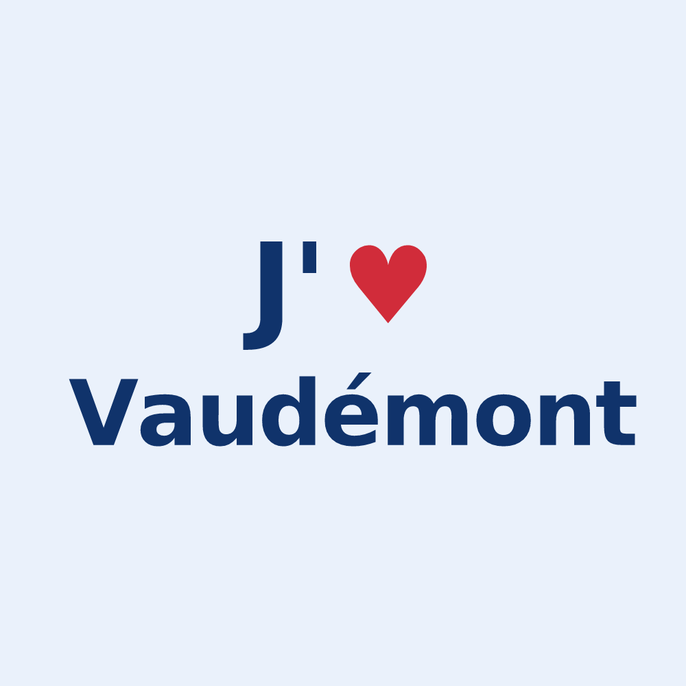 Sticker personnalisé Vaudémont — design « J'aime Vaudémont » imprimé sur le sticker