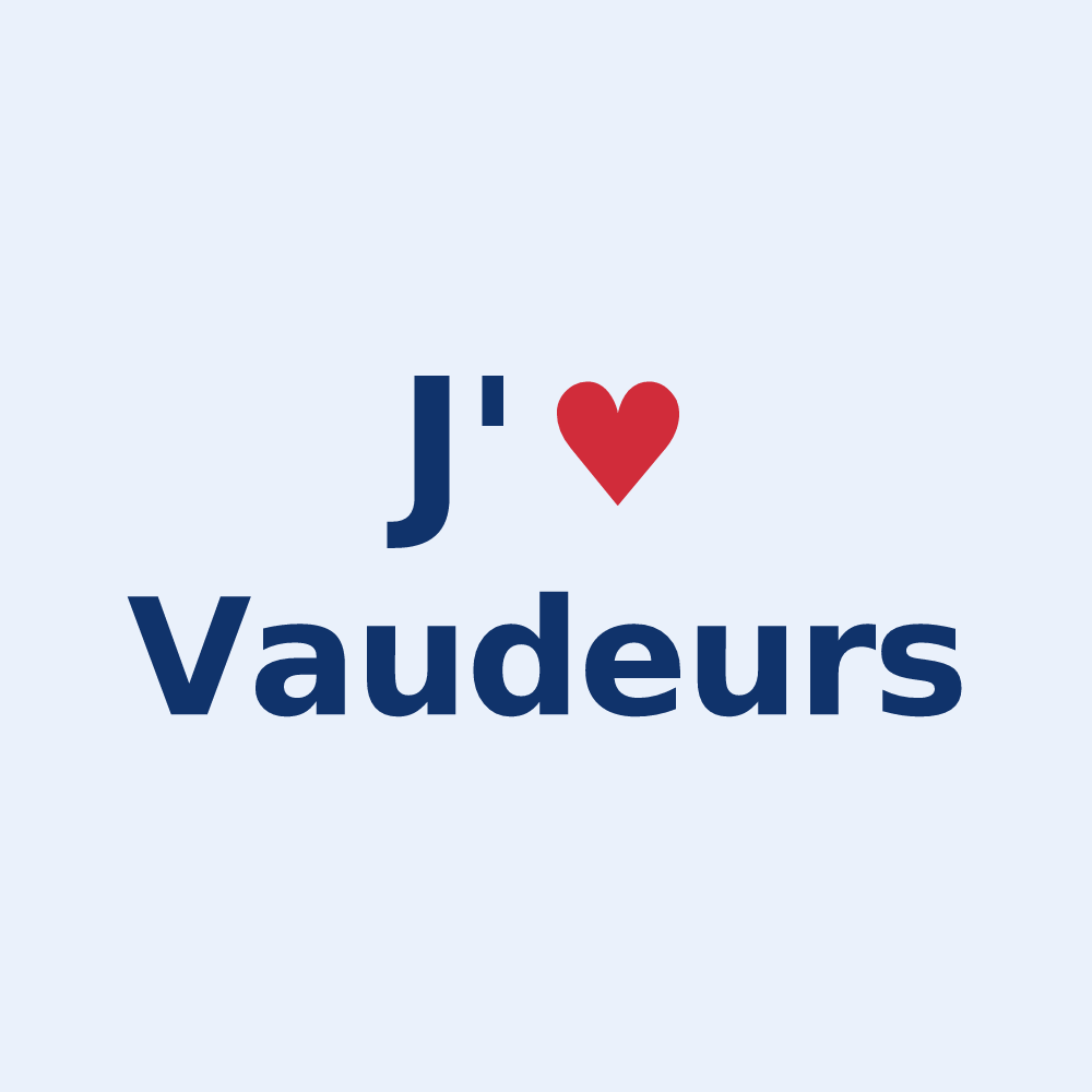 Sticker personnalisé Vaudeurs — design J'aime Vaudeurs