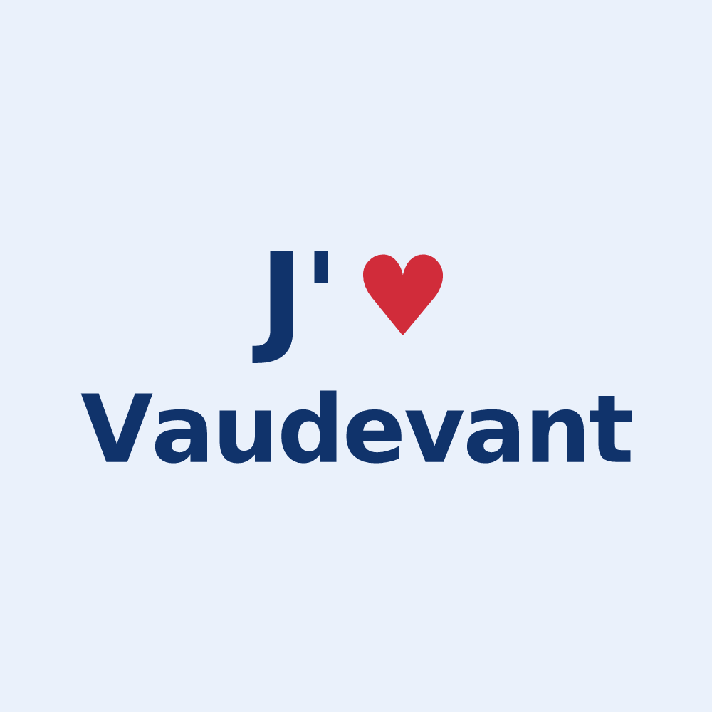 Sticker personnalisé Vaudevant — design J'aime Vaudevant