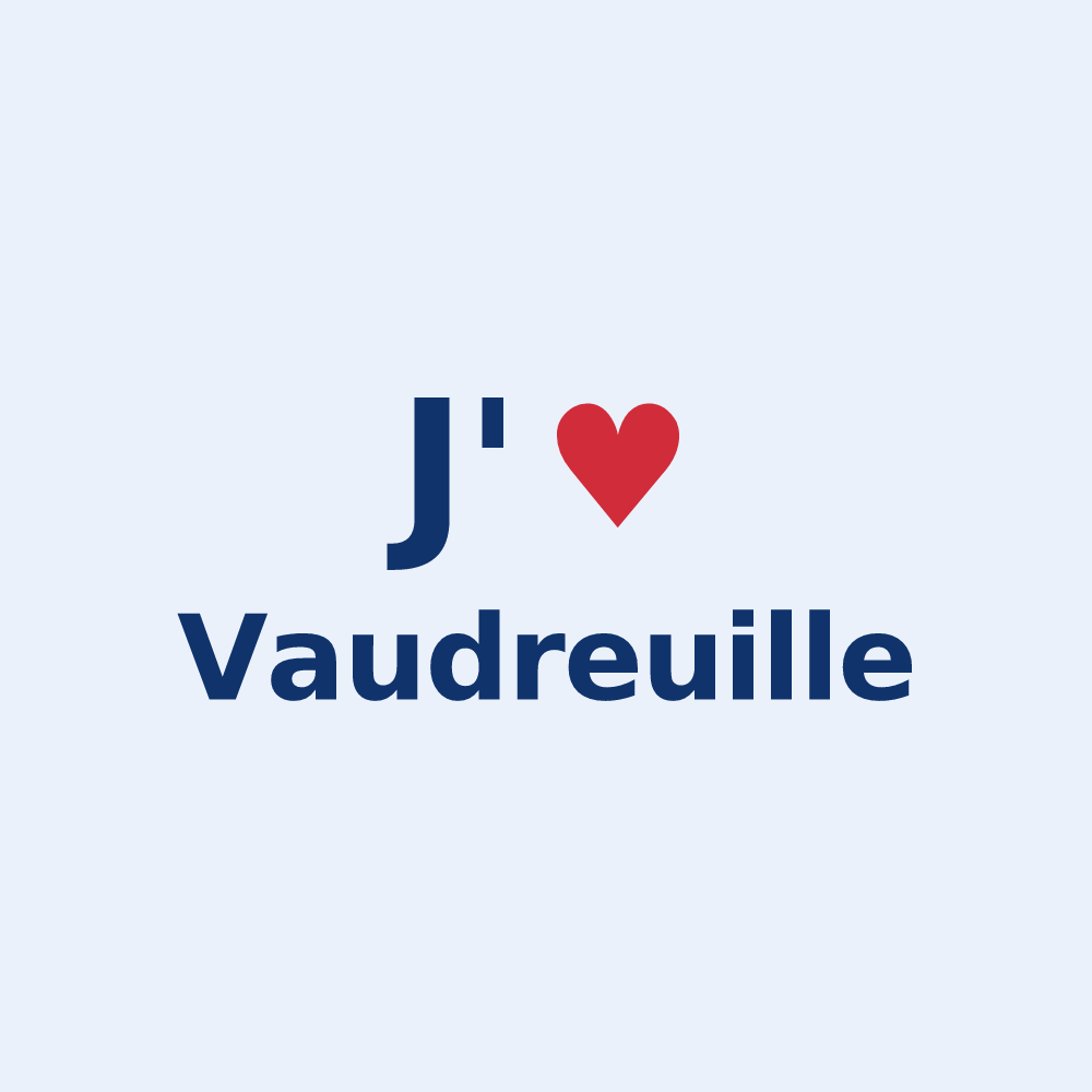Sticker personnalisé Vaudreuille — design J'aime Vaudreuille