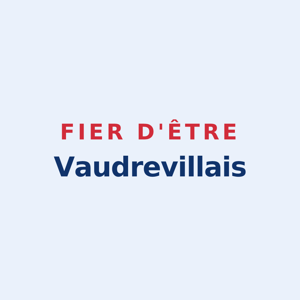 Sticker « Fier d'être Vaudrevillais » — design pour Vaudreville