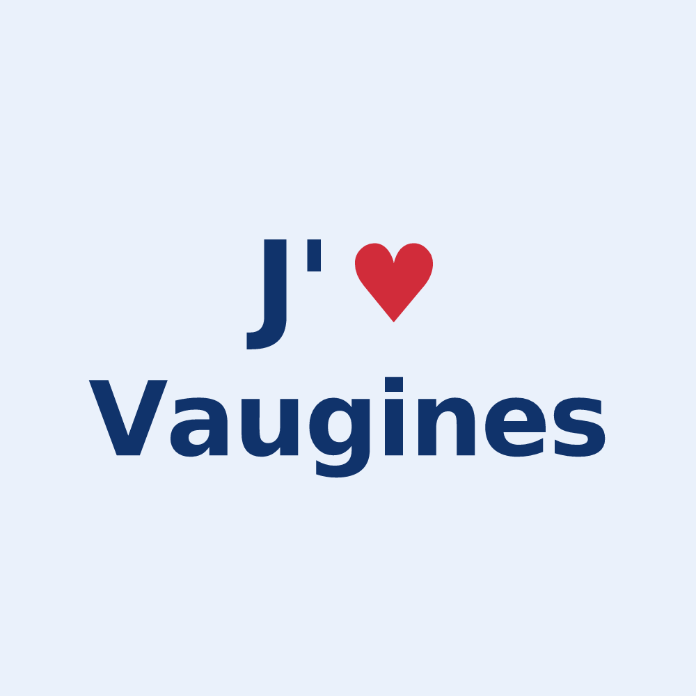 Sticker personnalisé Vaugines — design J'aime Vaugines