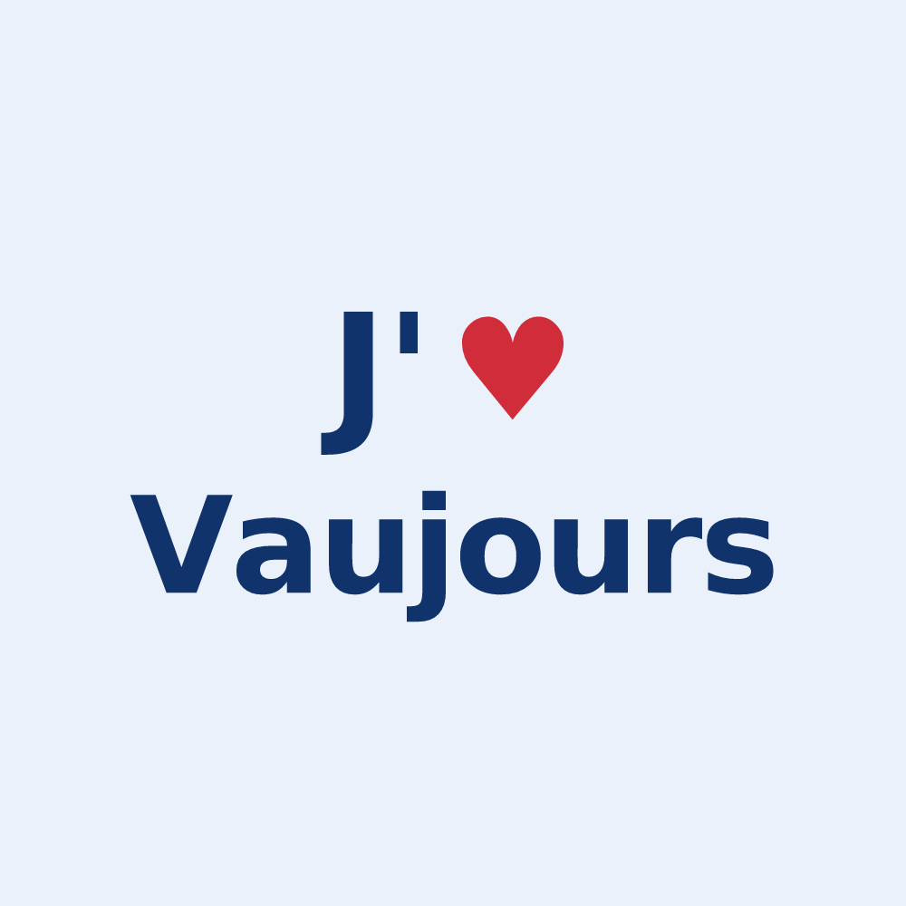 Sticker personnalisé Vaujours — design J'aime Vaujours