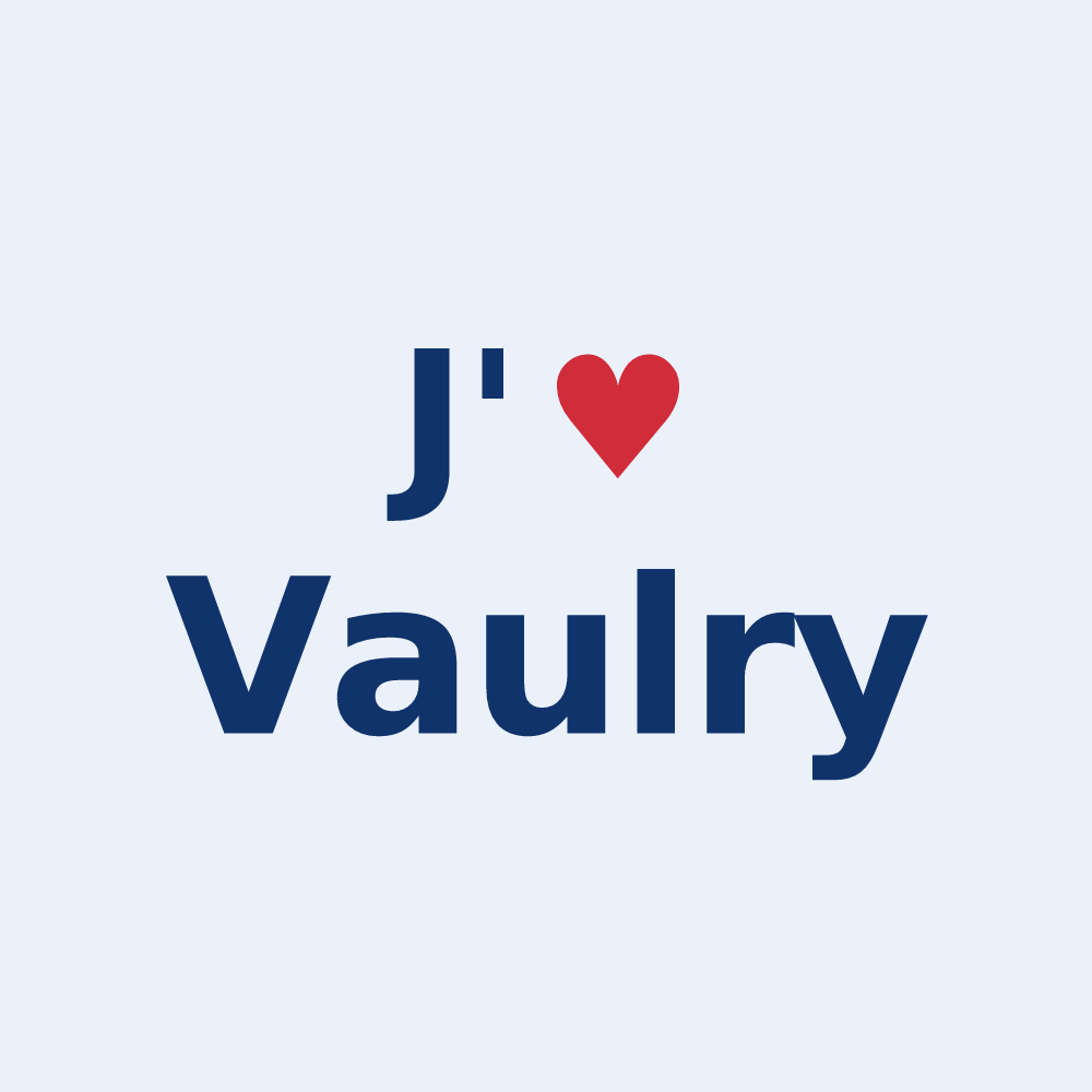 Sticker personnalisé Vaulry — design J'aime Vaulry