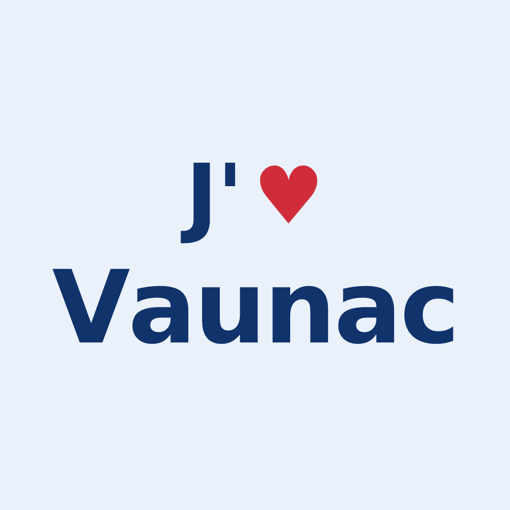 Sticker personnalisé Vaunac — design J'aime Vaunac