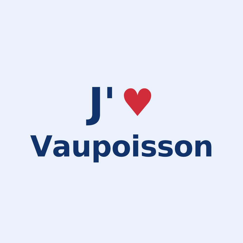 Sticker personnalisé Vaupoisson — design J'aime Vaupoisson