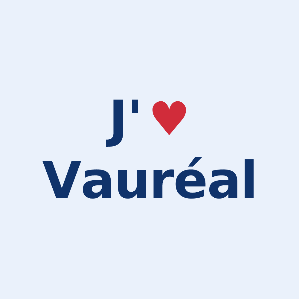 Sticker personnalisé Vauréal — design J'aime Vauréal