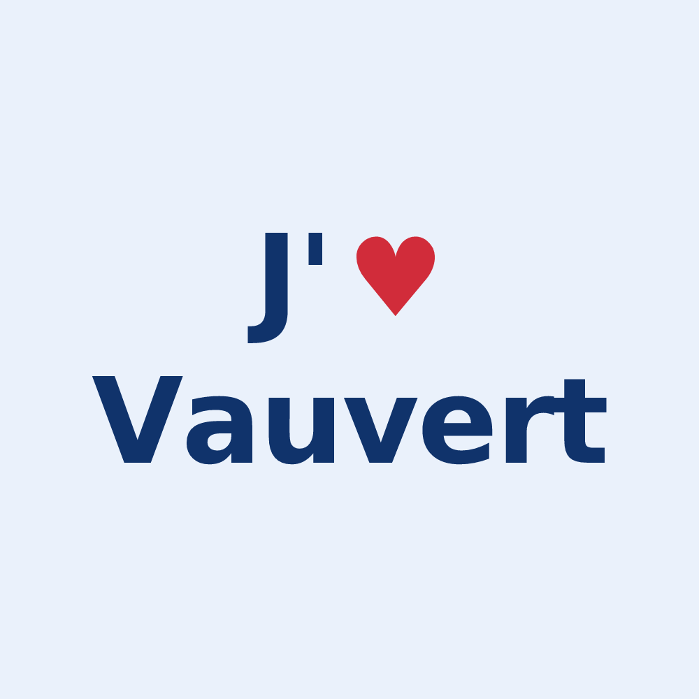 Sticker personnalisé Vauvert — design J'aime Vauvert