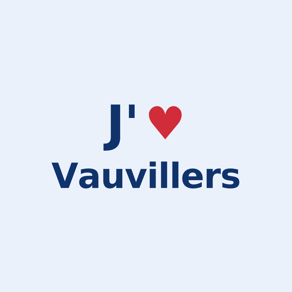 Sticker personnalisé Vauvillers — design J'aime Vauvillers