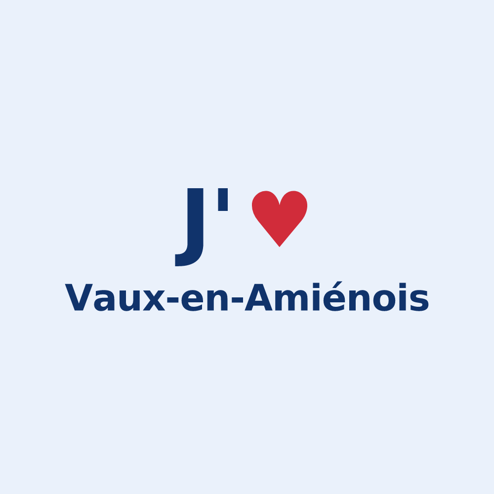 Sticker personnalisé Vaux-en-Amiénois — design J'aime Vaux-en-Amiénois