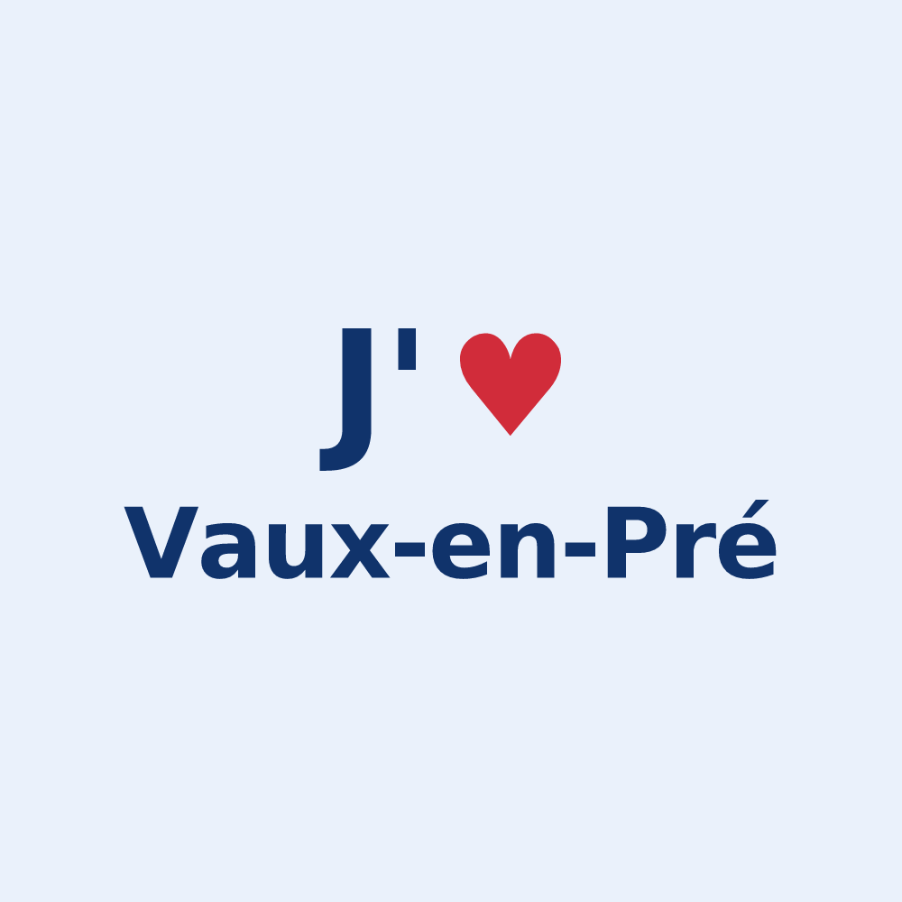 Sticker personnalisé Vaux-en-Pré — design J'aime Vaux-en-Pré