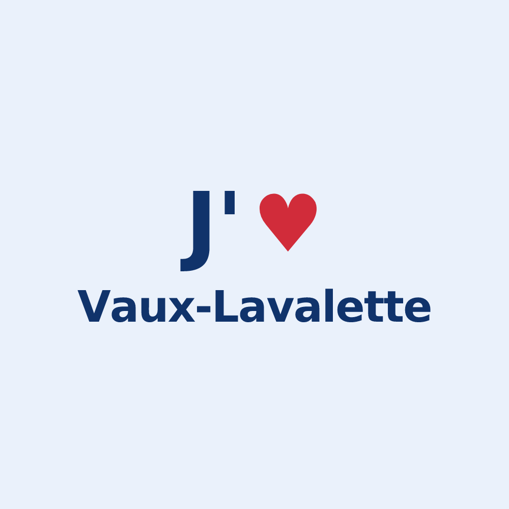 Sticker personnalisé Vaux-Lavalette — design J'aime Vaux-Lavalette