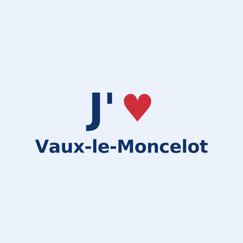 Sticker personnalisé Vaux-le-Moncelot — design J'aime Vaux-le-Moncelot