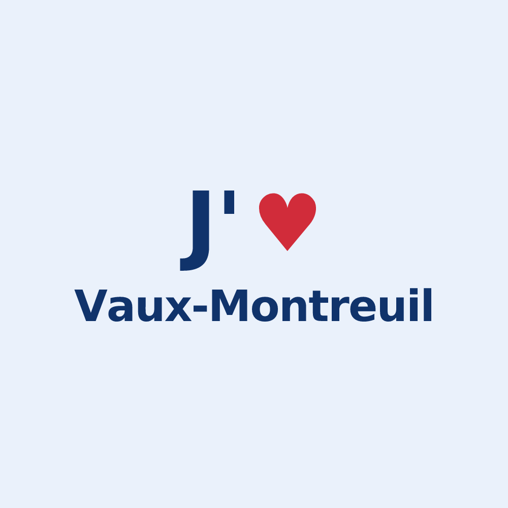 Sticker personnalisé Vaux-Montreuil — design J'aime Vaux-Montreuil