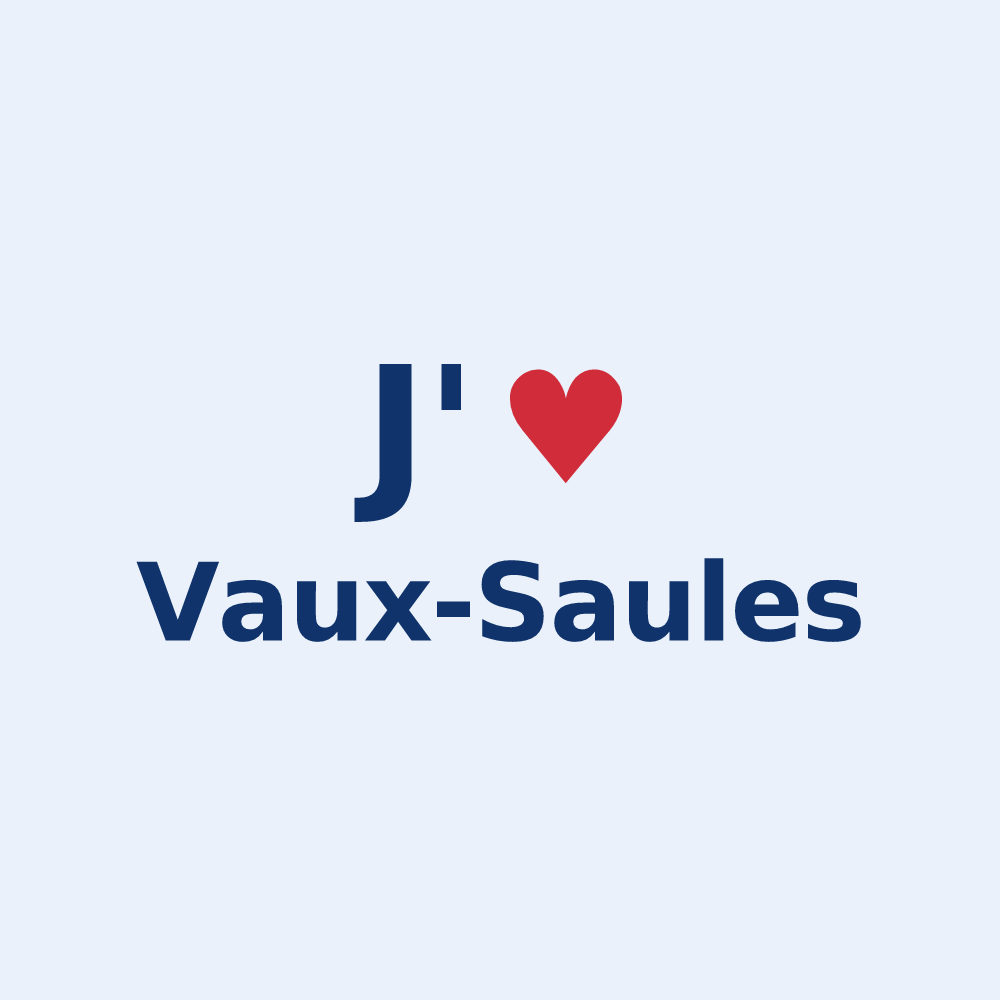 Sticker personnalisé Vaux-Saules — design J'aime Vaux-Saules