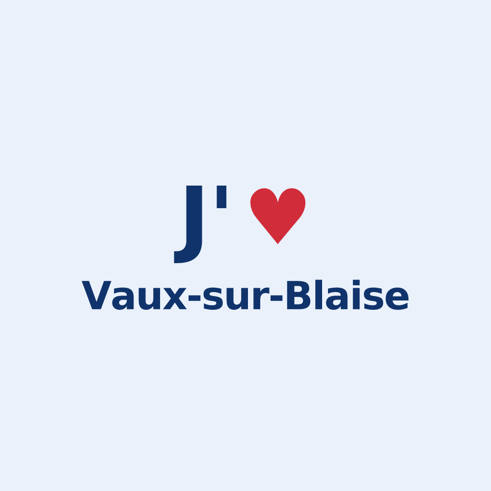 Sticker personnalisé Vaux-sur-Blaise — design J'aime Vaux-sur-Blaise