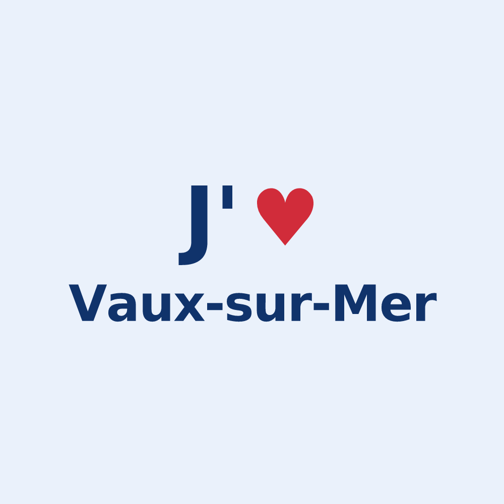 Sticker personnalisé Vaux-sur-Mer — design J'aime Vaux-sur-Mer