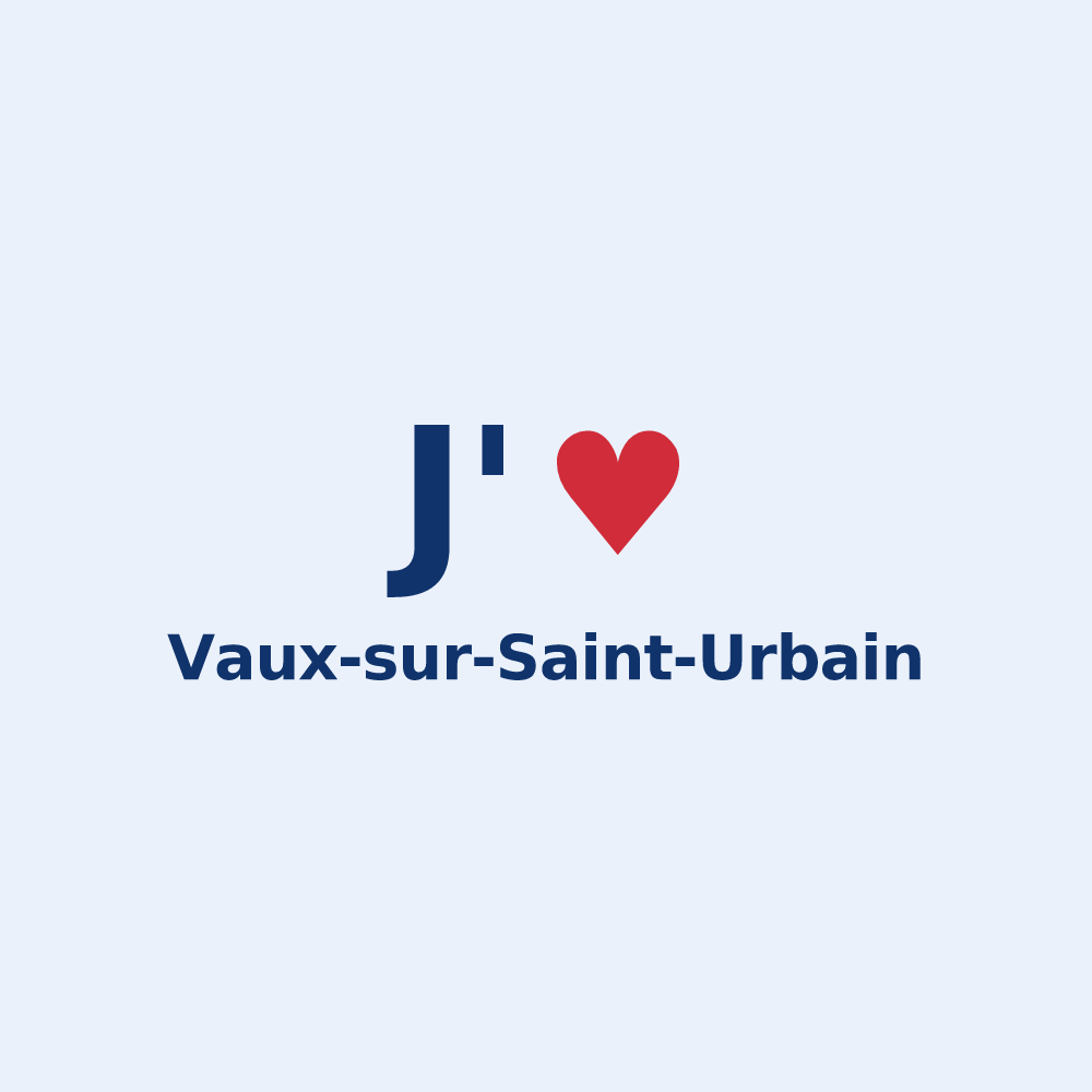 Sticker personnalisé Vaux-sur-Saint-Urbain — design J'aime Vaux-sur-Saint-Urbain
