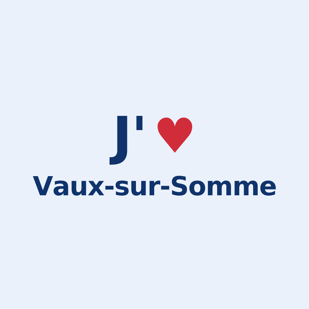 Sticker personnalisé Vaux-sur-Somme — design J'aime Vaux-sur-Somme
