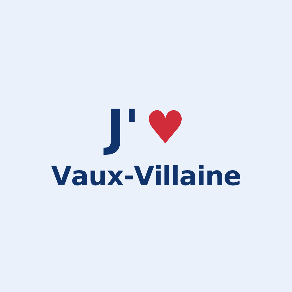 Sticker personnalisé Vaux-Villaine — design J'aime Vaux-Villaine