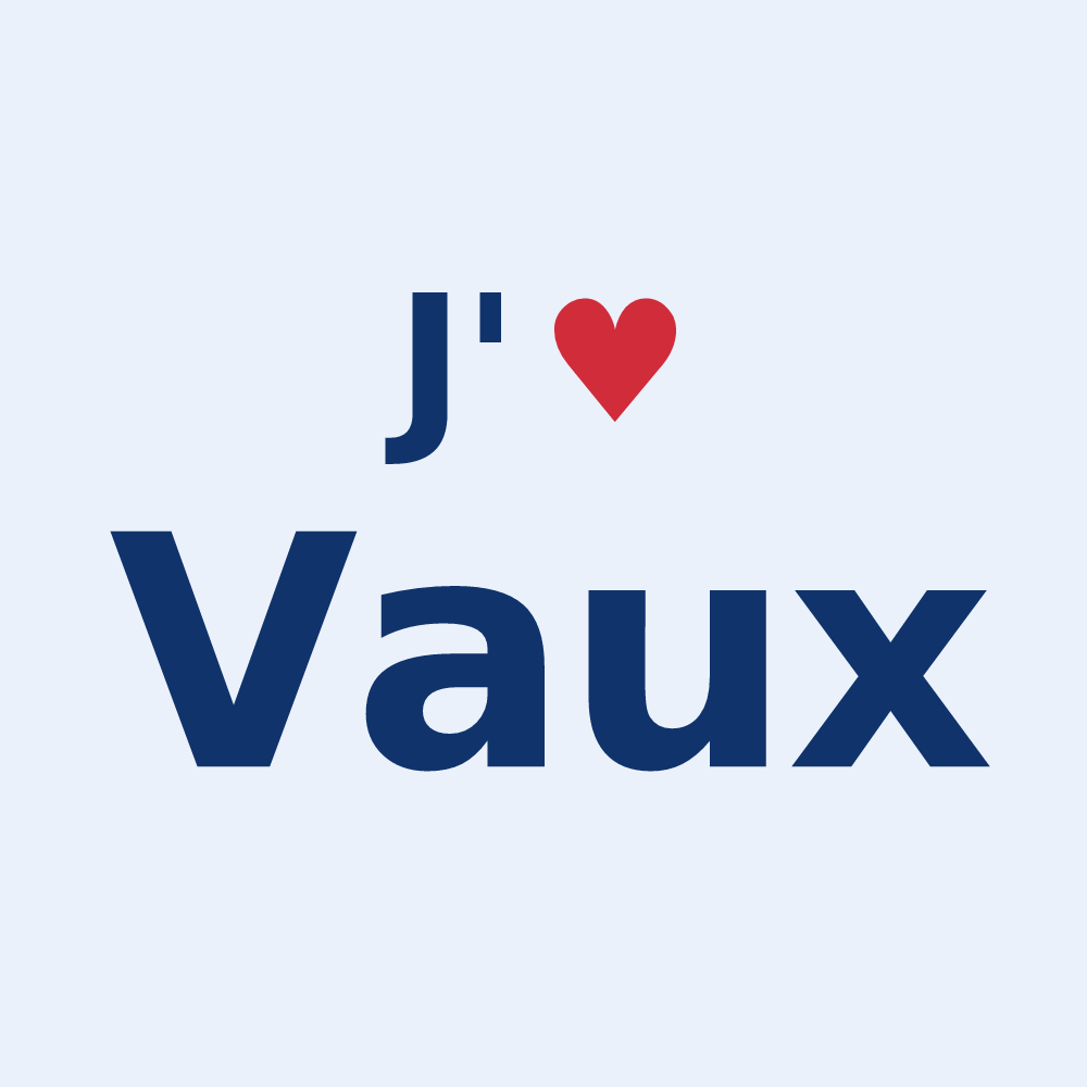 Sticker personnalisé Vaux — design J'aime Vaux