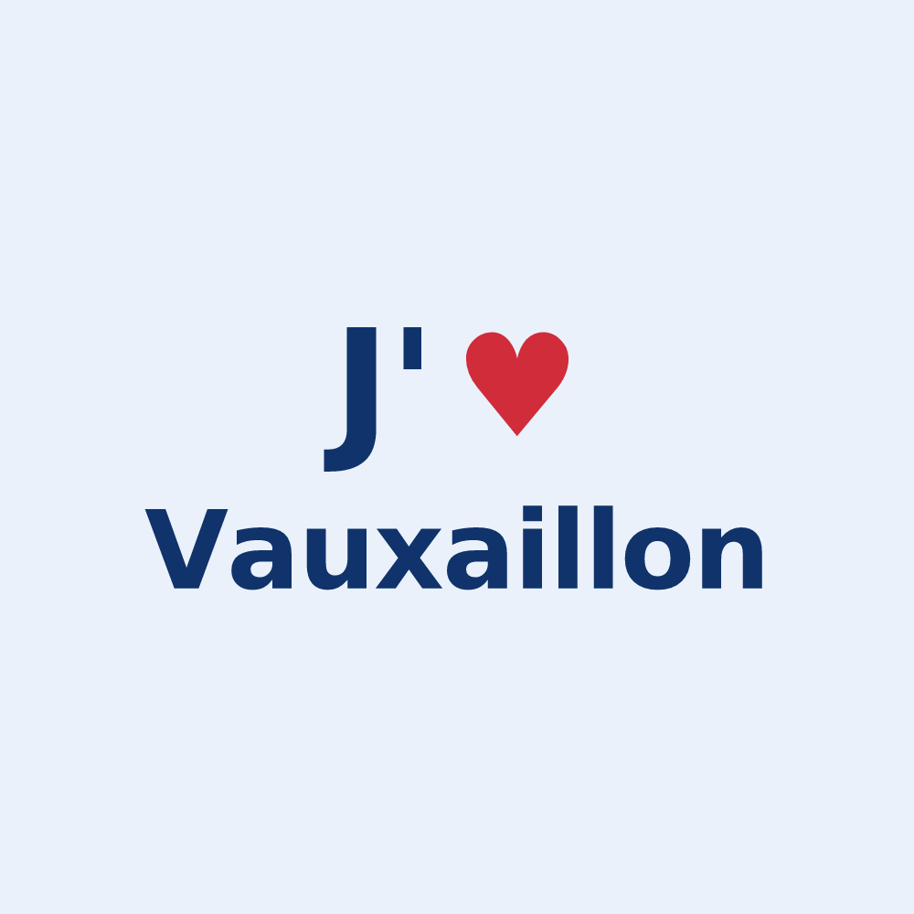Sticker personnalisé Vauxaillon — design J'aime Vauxaillon