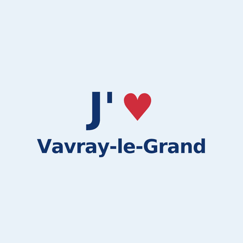 Sticker personnalisé Vavray-le-Grand — design J'aime Vavray-le-Grand