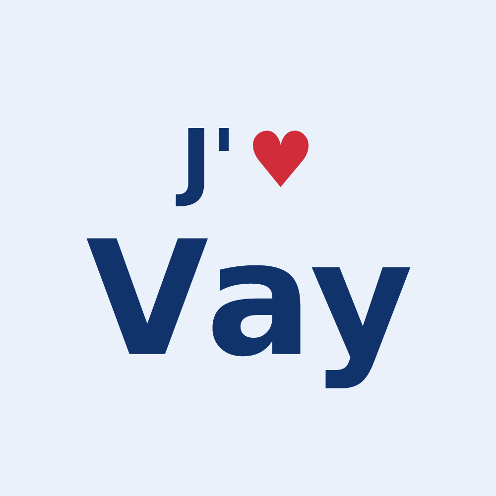 Sticker personnalisé Vay — design J'aime Vay