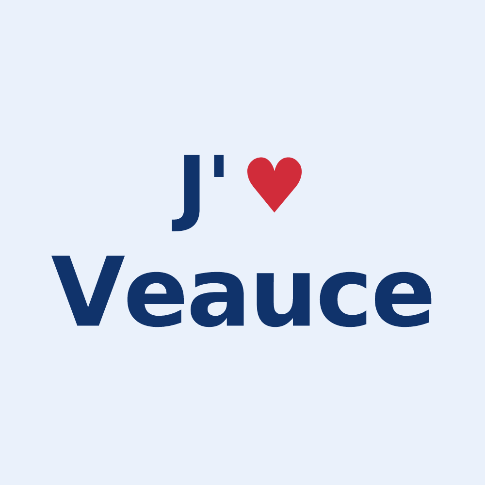 Sticker personnalisé Veauce — design J'aime Veauce
