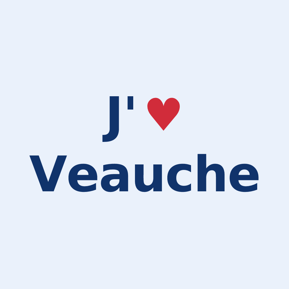 Sticker personnalisé Veauche — design J'aime Veauche