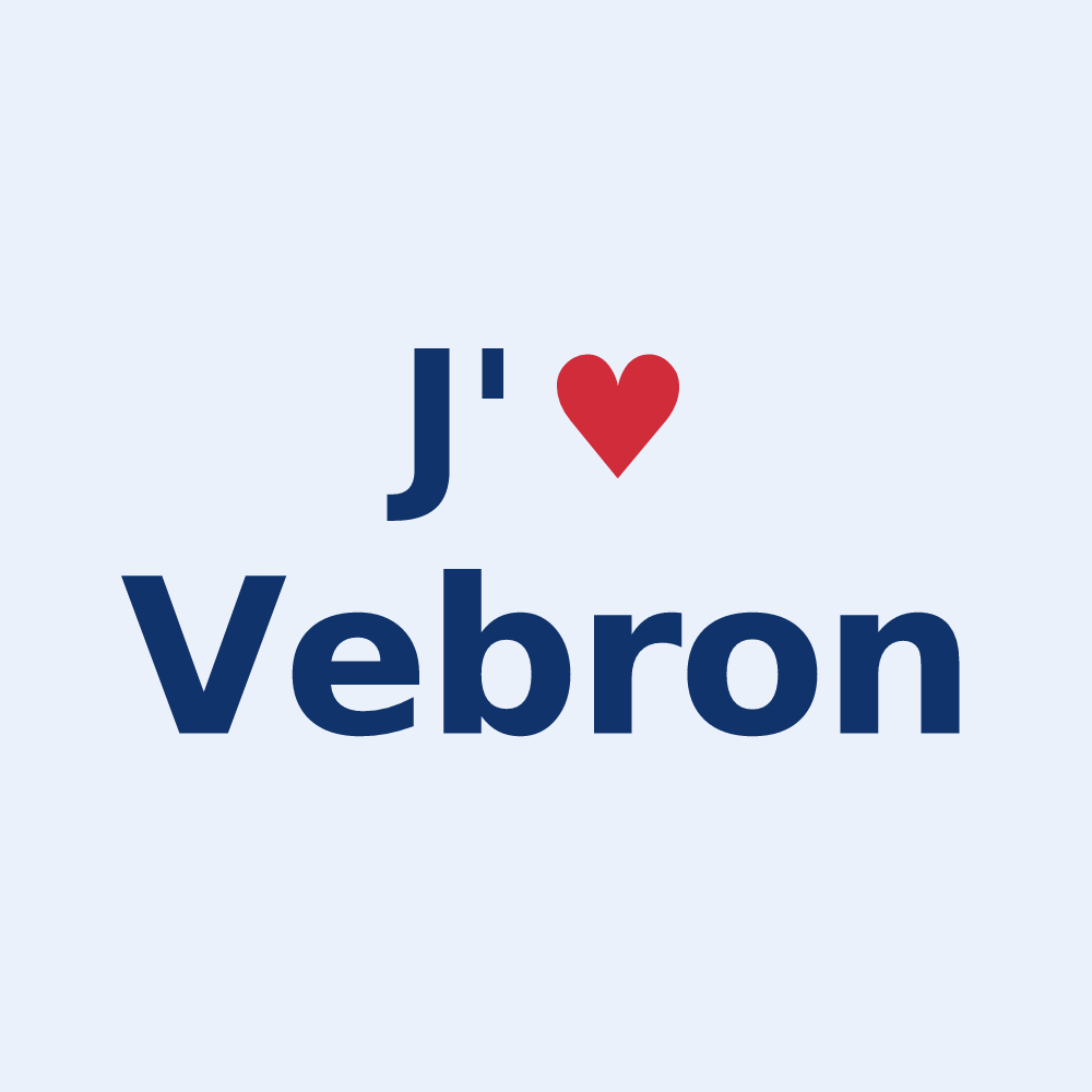 Sticker personnalisé Vebron — design « J'aime Vebron » imprimé sur le sticker