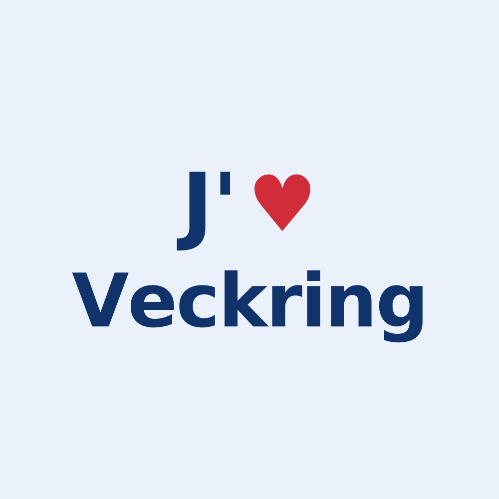 Sticker personnalisé Veckring — design J'aime Veckring