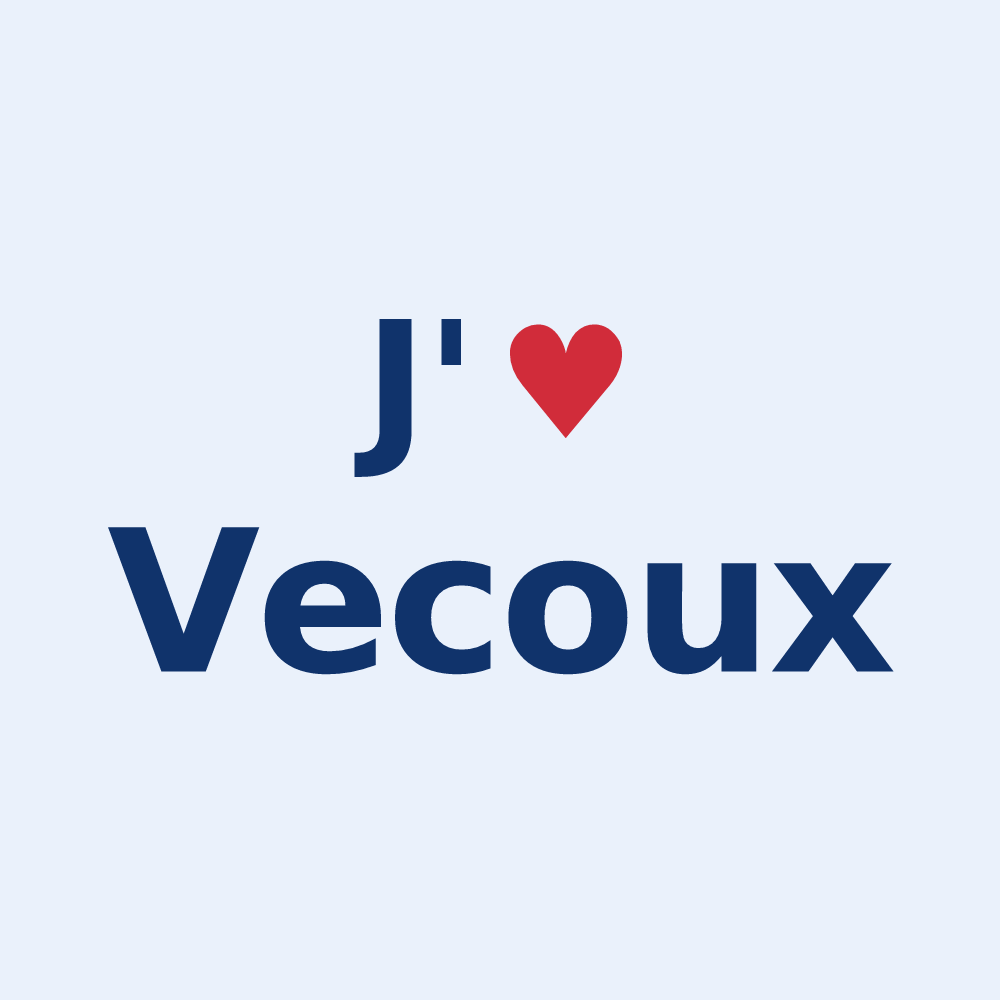 Sticker personnalisé Vecoux — design J'aime Vecoux